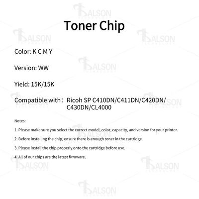 Compatible Toner Cartridge Chip SP C410dn For C411dn C420dn CL4000