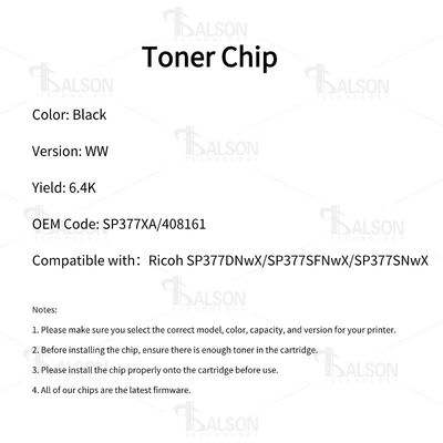 SP377XA Compatible Printer Toner Chip For SP377DNwX SP377SFNwX SP377SNwX 408161