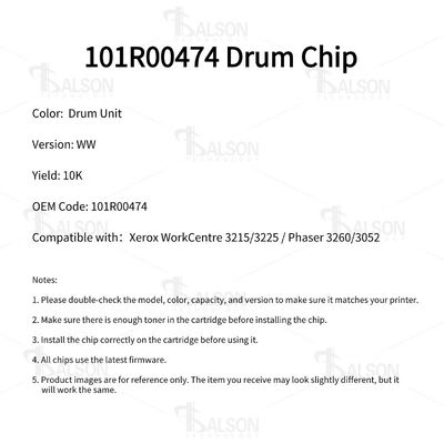 101R00474  Xerox Drum Chip For Phaser 3260 WorkCentre 3215 Drum Cartridge