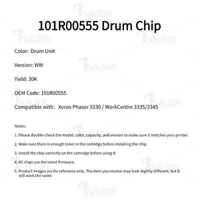 101R00555 Compatible Xerox Drum Chip For Phaser 3330 WorkCentre 3335 Drum Cartridge