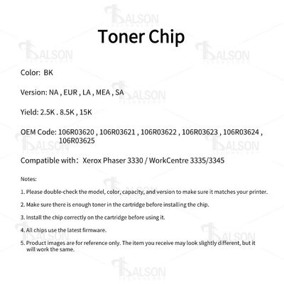 106R03620 Compatible Printer Cartridge Chip For Phaser 3330 WorkCentre 3335 Toner