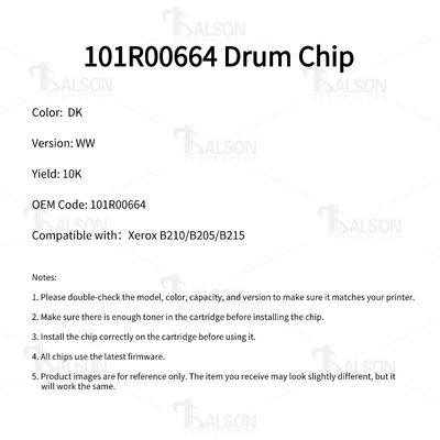 Compatible 101R00664 Xerox Drum Chip For Xerox B210 B205 B215