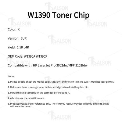 Compatible HP Toner Chip W1390A For Pro 3002dw MFP 3102fdw Printer Cartridge 139A