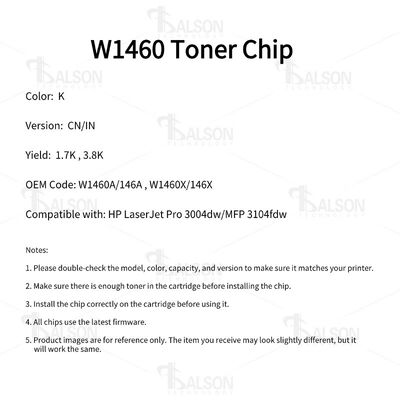 LaserJet Pro 3004dw/MFP 3104fdw Printer Cartridge Chip W1460A HP146A