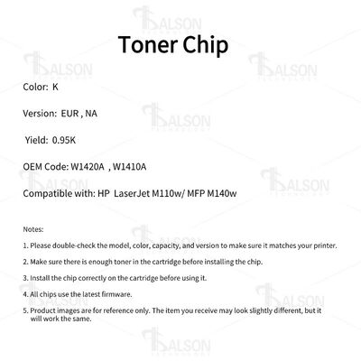 LaserJet M110w MFP M140w Toner Cartridge Chip W1420A W1410A HP Toner Chip