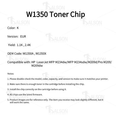 W1350A Toner Cartridge Chip For LaserJet MFP M234dw M209d W1350X Cartridge EUR Version