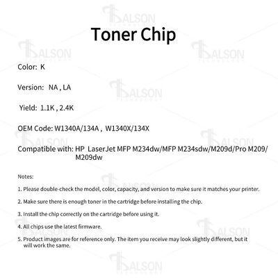 W1340A Printer Cartridge Chip For MFP M234dw M209d W1340X Cartridge HP134A/X