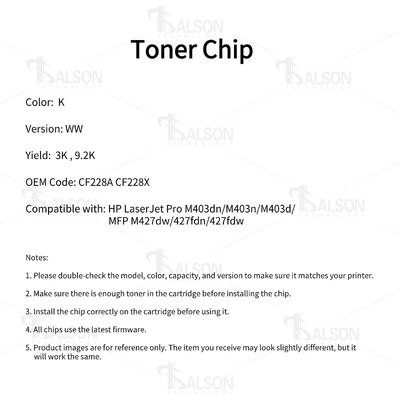 CF228A CF228X Campatible Printer Cartridge Chip For LaserJet Pro Pro M403dn MFP M427dw