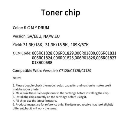 Compatible Xerox VersaLink C7120 printer chip C7125 drum unit 013R00688