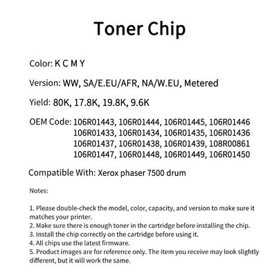 Xerox 7500 counting chip 106R01446