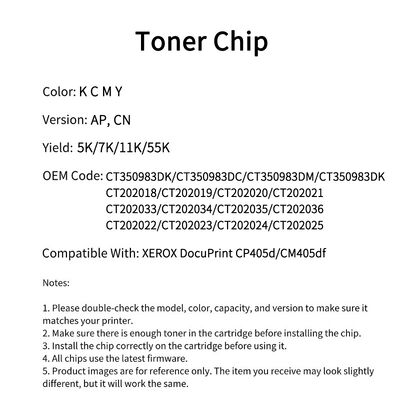 Samsung CT350983 chip DocuPrint CP405d/CM405df 