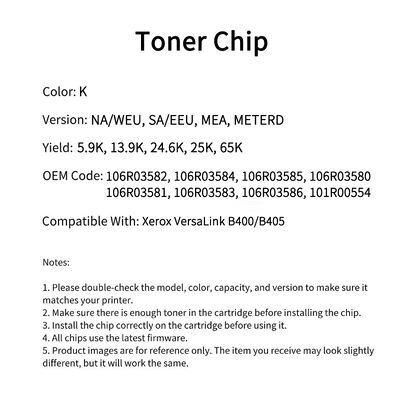 Fuji Xerox 106R03582 toner cartridge chip VersaLink B400/B405