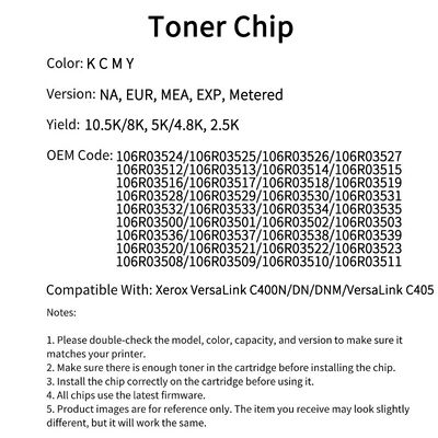 Fuji Xerox 106R03524 toner cartridge chip VersaLink C400N/DN/DNM/VersaLink C405