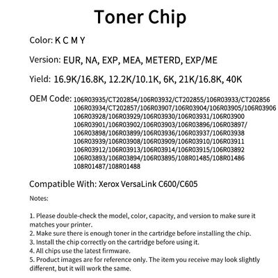 Fuji Xerox 106R03935/CT202854 toner cartridge chip
