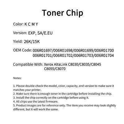 Fuji Xerox 106R03524 toner cartridge chip AltaLink C8030/C8035/C8045/C8055/C8070