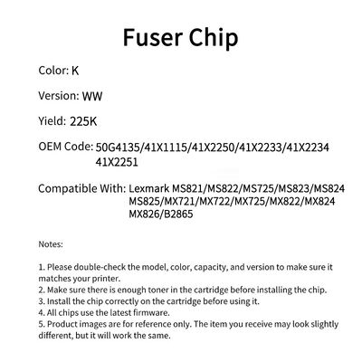 Lexmark 50G4135 Fusing Chip MS821/MS822/MS725
