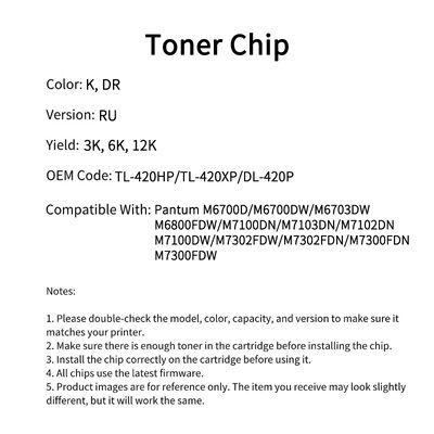 Pantum TL-420 chip  M6700D/M6700DW/M6703DW/M6800FDW