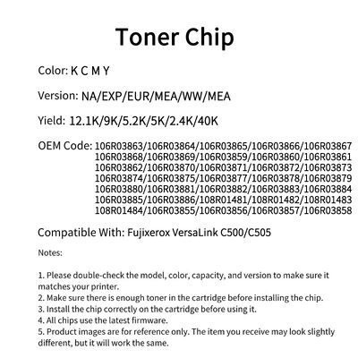 Fuji Xerox 106R03869 toner cartridge chip VersaLink C500/C505