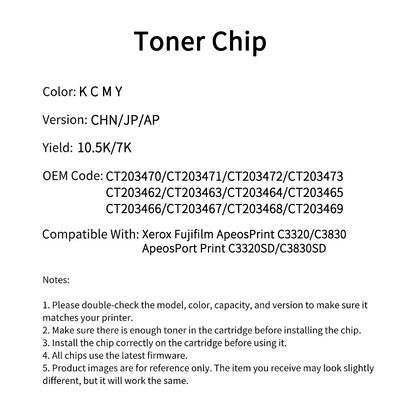 Fuji Xerox CT203470 toner cartridge chip  ApeosPrint C3320/C3830