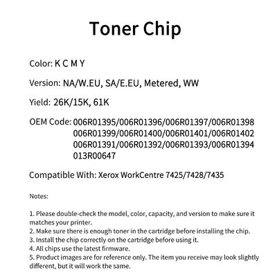 Fuji Xerox 006R01395 chip WorkCentre 7425/7428/7435
