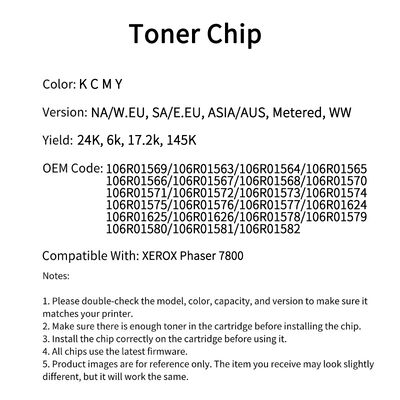 Fuji Xerox 106R01569 chip Phaser 7800