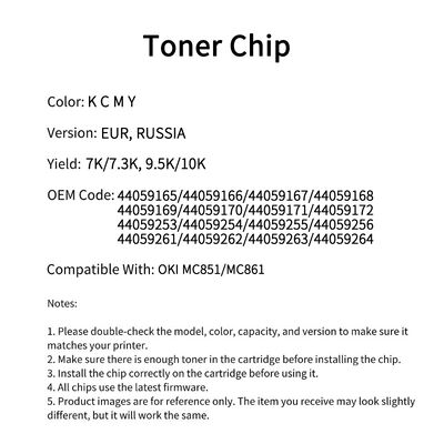 OKI 44059168 chip MC851/MC861