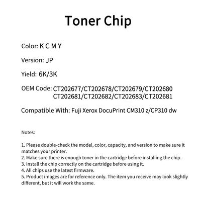 Fuji Xerox CT202677 chip DocuPrint CM310 z/CP310 dw