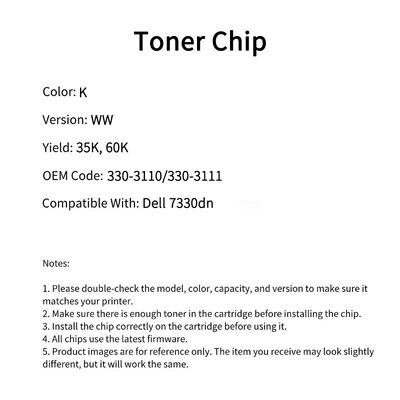 Compatible 330 3110 Toner Chip For DEL 7330dn