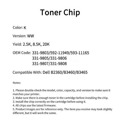 Dell 331-9803 chip B2360/B3460/B3465