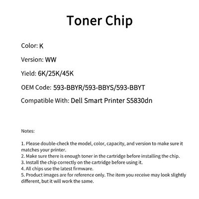 Dell 593-BBYR chip Smart Printer S5830dn