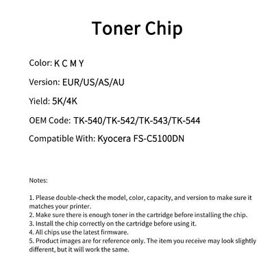 Compatible TK 540 Toner Chip For Kyocera FS C5100DN