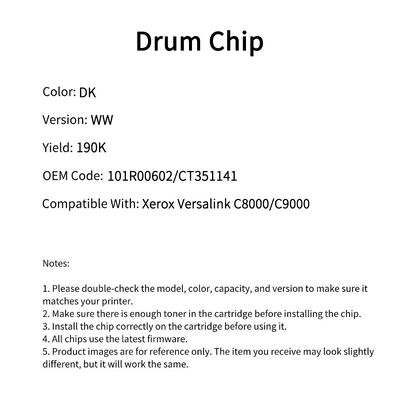 Compatible 101R00602 CT351141 Chip For Xerox Versalink C8000 C9000