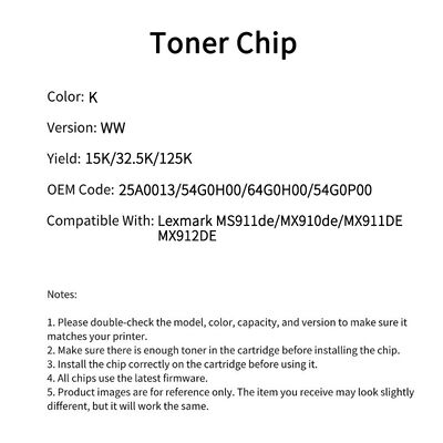 Lexmark 25A0013 Chip MS911de/MX910de/MX911DE