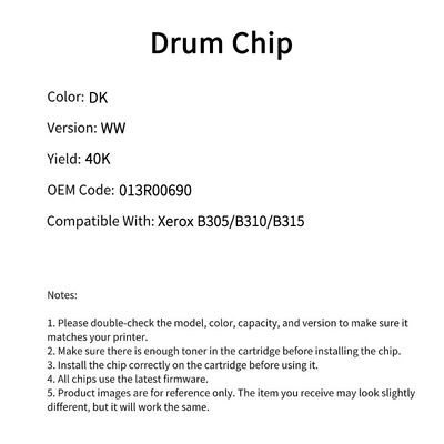 Compatible 013R00690 Drum Chip For Xerox B305 B310 B315
