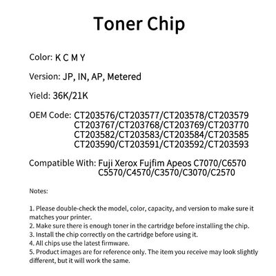 Compatible CT203576 Toner Chip For Xerox C7070 C6570 C5570 C4570