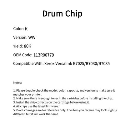 Compatible 113R00779 Drum Chip For Xerox B7025 B7030 B7035