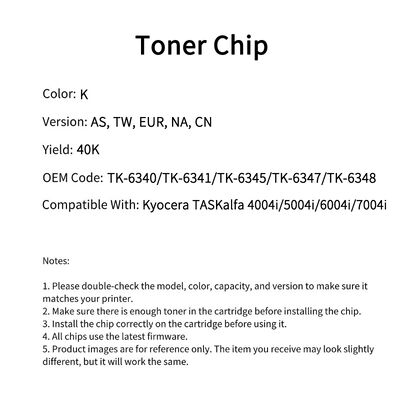 Compatible TK-6340 Toner Chip For Kyocera TASKalfa 5004i 6004i 7004i