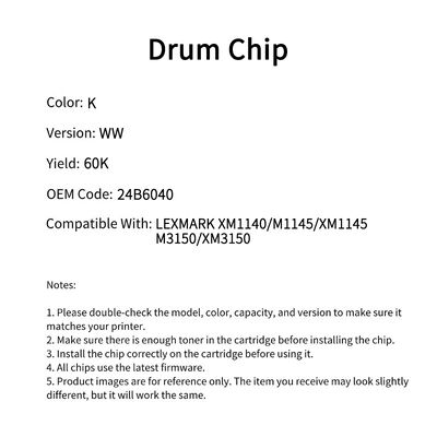 Lexmark 24B6040 chip XM1140/M1145/XM1145