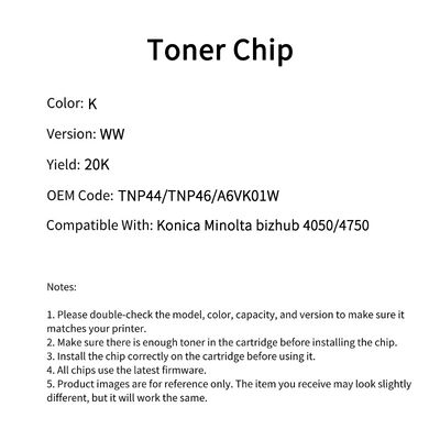 Minolta TNP44 chip bizhub 4050/4750