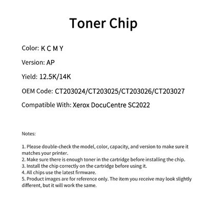 Compatible CT203024 Toner Chip For Xerox DocuCentre SC2022