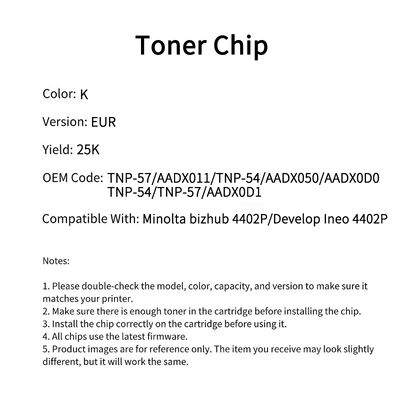 Compatible TNP-57 Toner Chip For Minolta Bizhub 4402P Develop Ineo 4402P