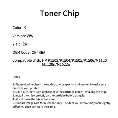 HP CB436A chip P1503/P1504/P1505/P1506