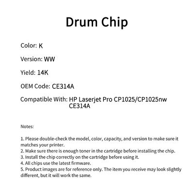 HP CE314A chip CP1025/CP1025nw/CE314A
