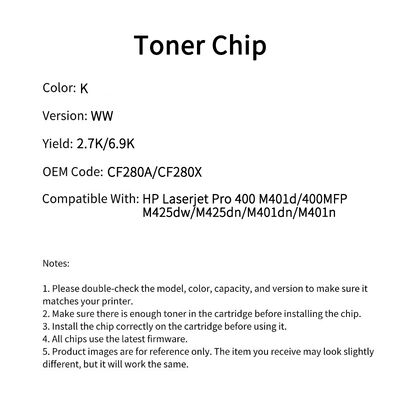 Compatible CF280A Toner Chip For HP Laserjet Pro 400 M401d 400MFP
