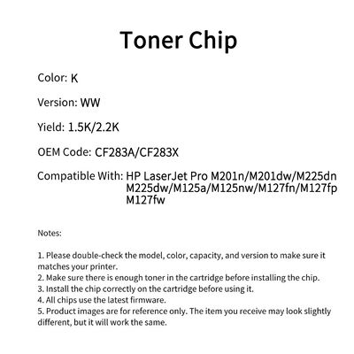 Compatible CF283A Toner Chip For HP LaserJet Pro M201n M201dw