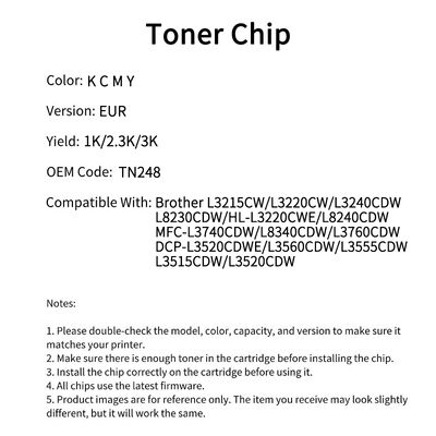 Compatible TN248 Toner Chip For Brother L3215CW-L3220CW