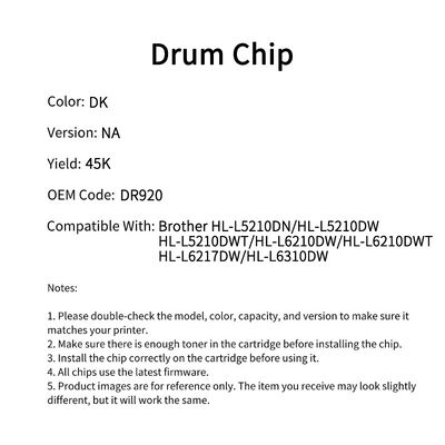 Compatible DR920 Drum Chip For Brother HL-L5210DN HL-L5210DW