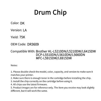 Compatible with Brother DR3609 chip HL-L5210DN/L5210DW