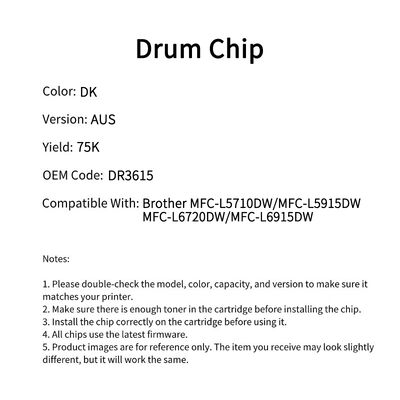 Compatible with Brother DR3615 chip MFC-L5710DW/MFC-L5915DW