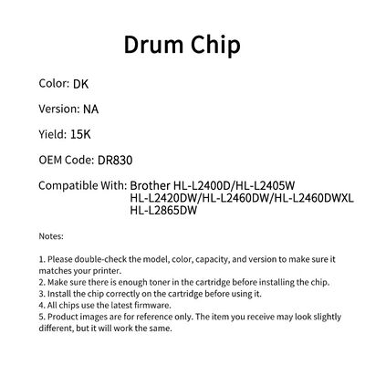 Compatible DR830 Drum Chip For Brother HL-L2400D HL-L2405W